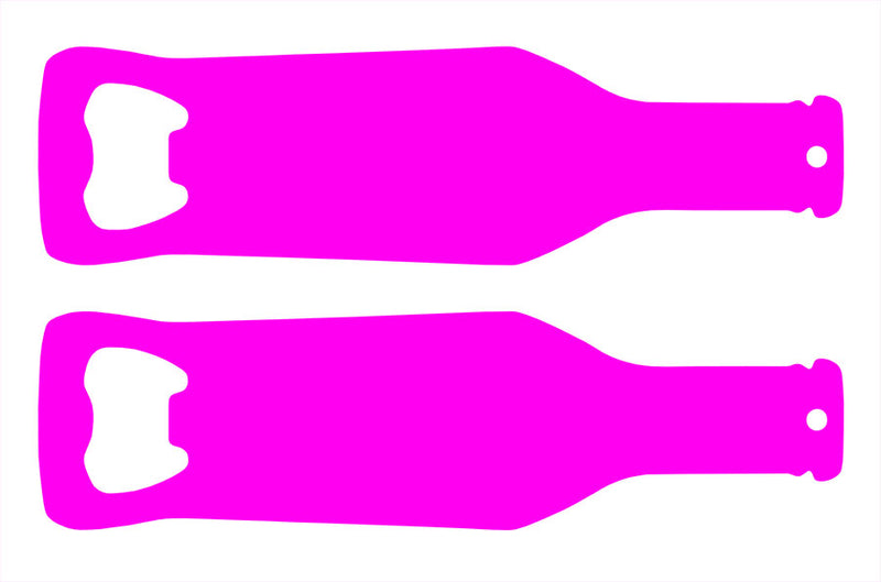 Kolorcoat™ Bottle Shaped Bottle Opener - Pink