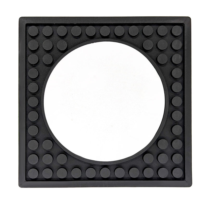 Rubber Coaster Mat with Circle Imprint Area - 3.9" x 3.9"