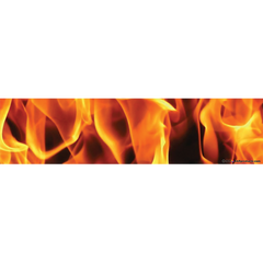 12'' x 3'' Bumper Stickers - Flames (pack of 8)