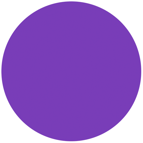 4'' Circle Vinyl Stickers (6 Pack) - Purple