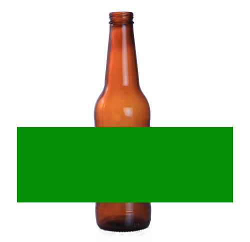 Design your own Beer Bottle Labels - 6 PACK - Green