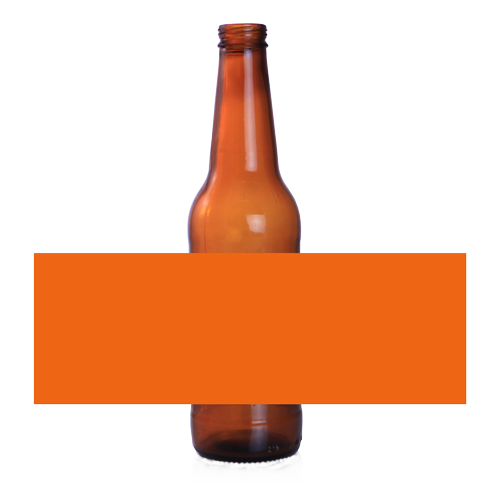 Design your own Beer Bottle Labels - 6 PACK - Orange
