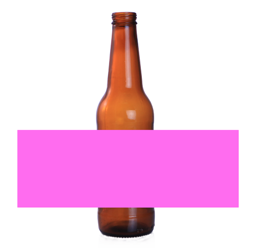 Design your own Beer Bottle Labels - 6 PACK - Pink