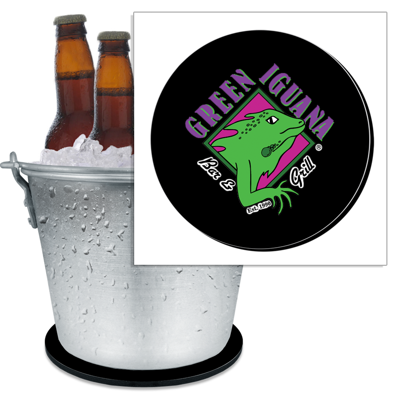 Kolorcoat™ Beer Bucket Coaster - 8.75" Diameter - Grey