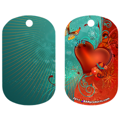 Kolorcoat™ Dog Tag - Heart Butterfly