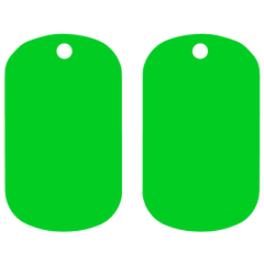Kolorcoat™ Dog Tag - Green