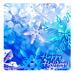 Kolorcoat™ Square Foam Coasters (4 Pack) - Happy Holidays