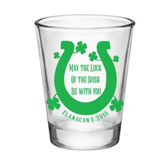 CUSTOMIZABLE Clear Shot Glass - Luck of the Irish - 1.75oz