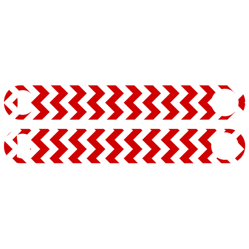 Kolorcoat™ Colossal ™ 11" Bottle Opener - Red and White Chevron
