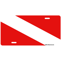 Custom License Plate - Driving Flag
