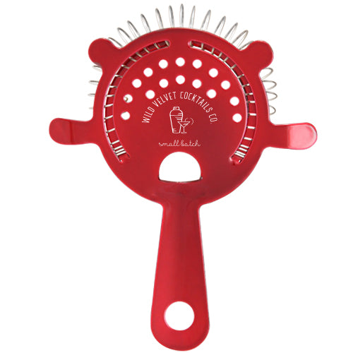 Cocktail Strainer - 4 Prong Candy Red