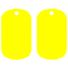 Kolorcoat™ Dog Tag - Yellow