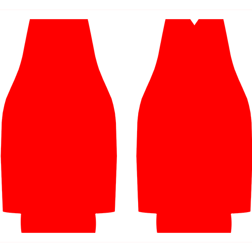 Kolorcoat™  Zipper Bottle Cooler - Red