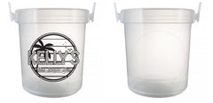 32 oz Plastic Rum Buckets with Custom Sticker