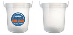 32 oz Plastic Rum Buckets with Custom Sticker