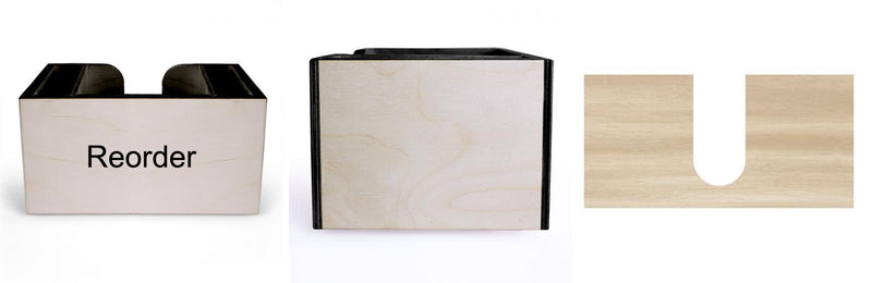 Customizable Wooden Bar & Counter Caddy with Black Interior