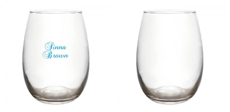 Customizable Barconic 12 ounce Stemless Wine Glass