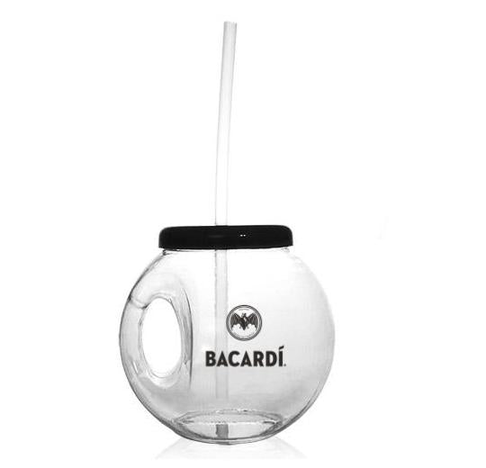 Barconic 40oz Fishbowl with handle, lid and straw