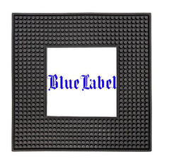 Rubber Service Mat with Square Imprint Area - 12″ x 12″