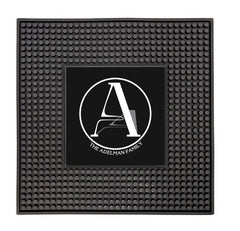 Rubber Service Mat with Square Imprint Area - 12″ x 12″