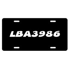 Custom License Plate - Black