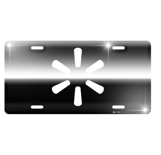 Custom Aluminum License Plate - Chrome Design