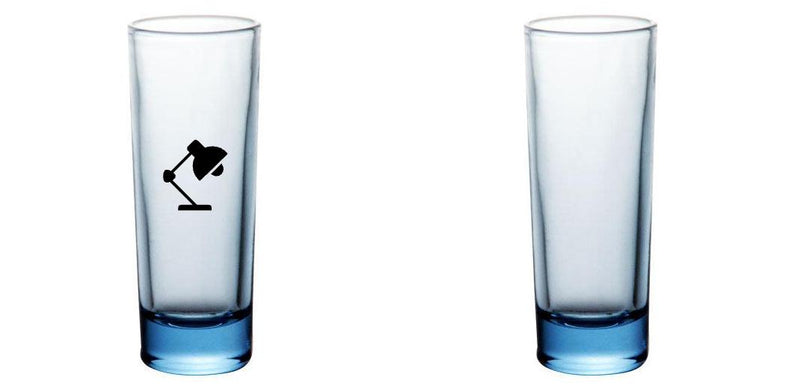 2oz Custom BarConic® Tall Shot Glasses - Light Blue