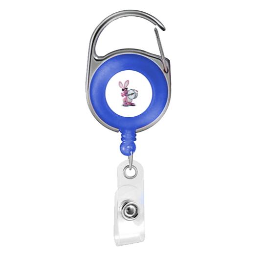 Translucent Carabiner Badge Reel - Blue