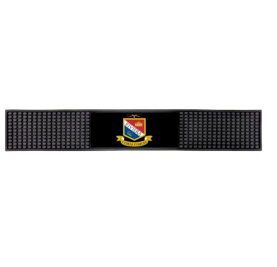 Rubber Bar Mat with Rectangle Imprint Area - 22.75L″ x 3.4″W