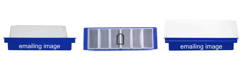 6 Pint Condiment Holder with Flat Lid - Blue