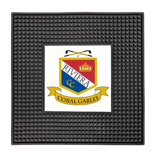 Rubber Service Mat with Square Imprint Area - 12″ x 12″