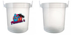 32 oz Plastic Rum Buckets with Custom Sticker