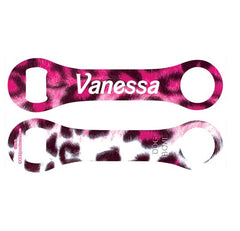 Kolorcoat™ Dog Bone Bottle Opener - Pink Leopard