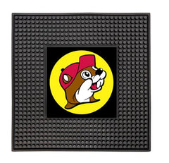 Rubber Service Mat with Square Imprint Area - 12″ x 12″