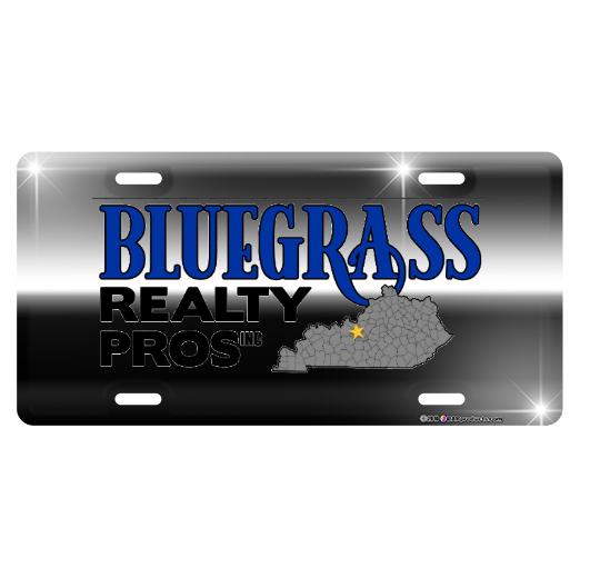 Custom Aluminum License Plate - Chrome Design