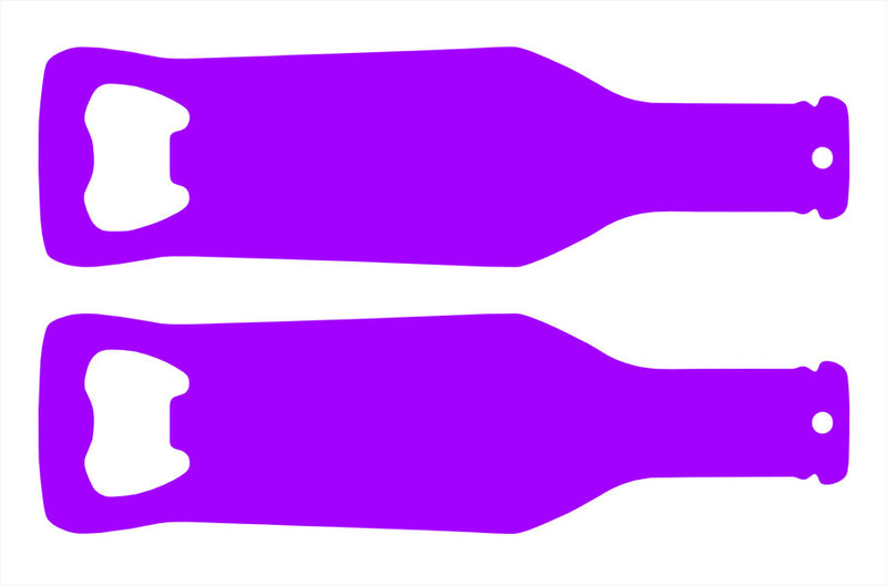 Kolorcoat™ Bottle Shaped Bottle Opener - Purple