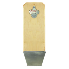 custom wall mounted bottle opener flat top with cap catcher print on demand