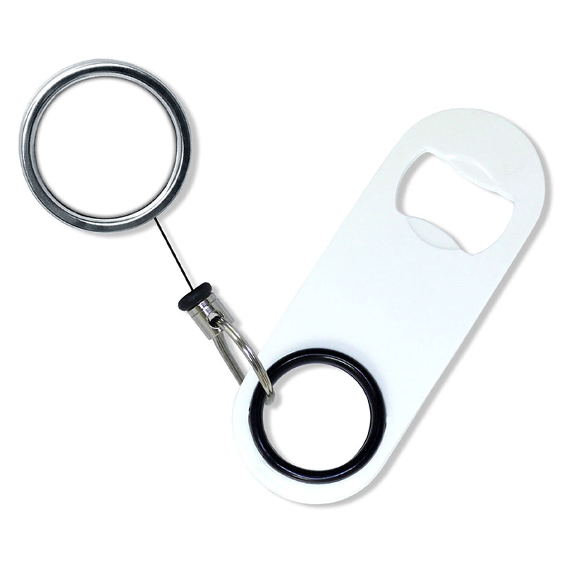 Custom Mini Bottle Opener With Retractable Reel Print On Demand