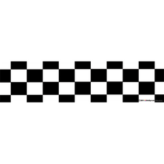 12'' x 3'' Bumper Stickers - Racing Flag (pack of 8)