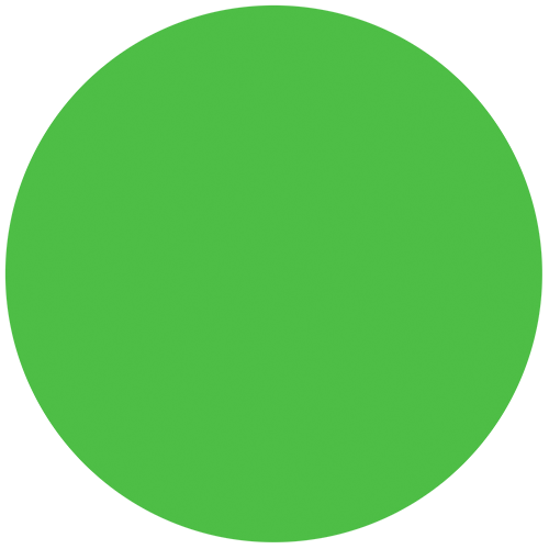 4'' Circle Vinyl Stickers (6 Pack) - Green