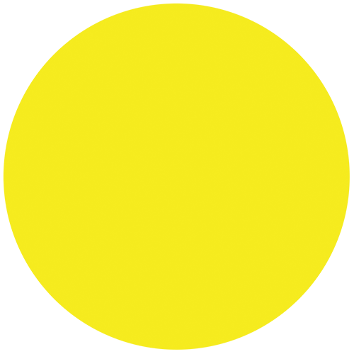 4'' Circle Vinyl Stickers (6 Pack) - Yellow