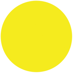 4'' Circle Vinyl Stickers (6 Pack) - Yellow