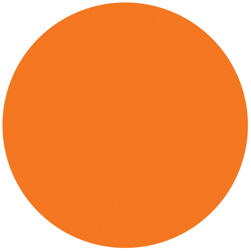 4'' Circle Vinyl Stickers (6 Pack) - Orange