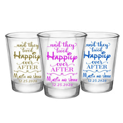 CUSTOMIZABLE Clear Shot Glass - Happily Ever After - 1.75oz