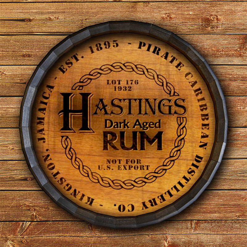 Jamaican Rum Barrel Top Tavern Sign