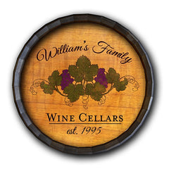 Wine Cellar Barrel Top Tavern Sign
