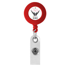 Standard Plastic Badge Reel - Red