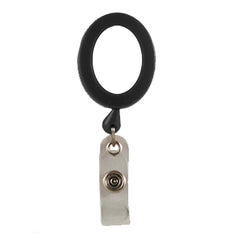 Oval Plastic Badge Reel - Black