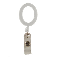 Oval Plastic Badge Reel - White