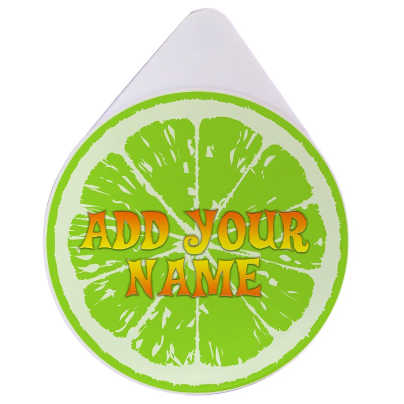 ADD YOUR NAME - Custom Glass Rimmer Lid - Lime